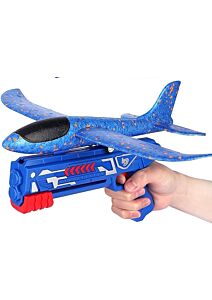 Shoot-A-Plane - Airplane Spring Launcher with Stickers (Foam - Colours May Vary)