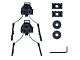 Big Foot Fast Helmet Accessory Head Set (with Rail - Black)