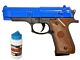 Galaxy G22 Spring Metal Pistol (G22 - Blue) with white 0.20g BB Pellets and Speedloader Bottle (Bundle Deal)