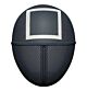 ACM Squid TV drama Guard Face Mask (SQUARE - Hard Black Mask)