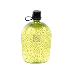 Big Foot Diamond Precision 0.20G White BB Pellets (5000 Rounds - Water/BB Canteen Bottle - Tan/Yellow)