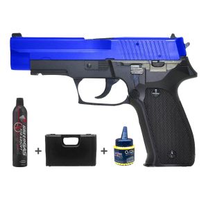 HFC MK8 Gas Pistol (Non-Blowback - GG-106 - Blue - Case/BB/Large Gas Bundle)