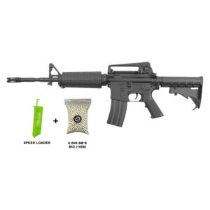 [Bundle] Huntsman M4 Long (Polymer Body/Full Metal Gearbox - 061A - Black)