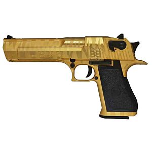 Magnum Research Inc. Desert Eagle Custom Tiger Stripe Gold 50AE GBBP (90510 - Licensed by Cybergun - Made by WE - Gold)
