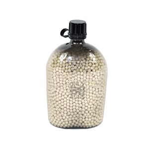 Big Foot Diamond Precision 0.28G White BB Pellets (5000 Rounds - Water/BB Canteen Bottle - Black)