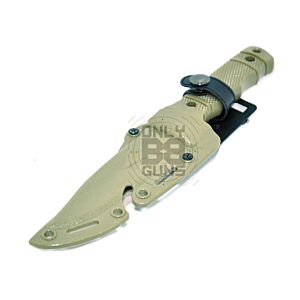 Tactical Rubber Knife with Hard Holster (Tan)