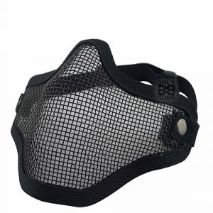 Big Foot V1 Strike Steel Half Face Mask (One Belt Version) (Black)