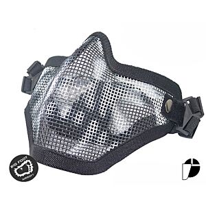 Big Foot V1 Strike Steel Half Face Mask (Two Belt Version - Skull) (Black)