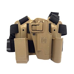 Big Leg Holster 1911 with Two Pouches (Hard - Tan)