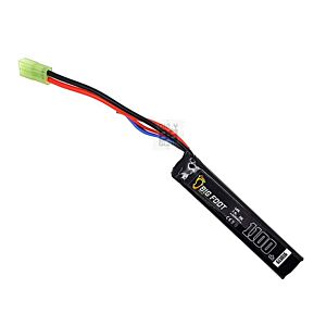 Big Foot Heat Lipo Battery 1100 mAh 7.4v 20c (Stick - 100mm - VZ58 Compatible)