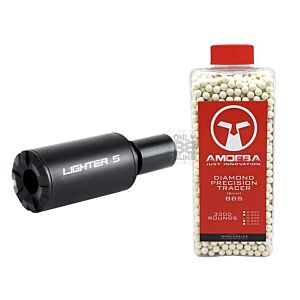 WoSport WS301 UV Pistol Tracer Unit (Full Metal) with 0.25g Green Tracer - Bottle - 3300 (Bundle Deal)