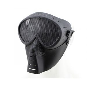 Big Foot Small Flying Mask with Mesh Goggle (Round Mesh) (Black)