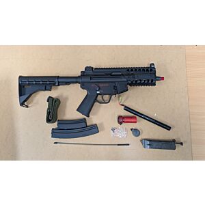 Galaxy AEG Submachine Gun with Stock (Metal Gearbox - Black - G5M)