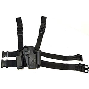 Big Leg Holster 226 with Two Pouches (Hard - Black)