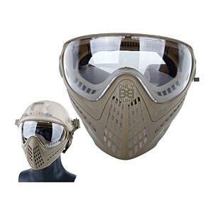 Big Foot Piloteer Vented Full Face Mask (Clear Lens - Tan)
