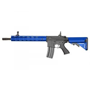 Cyma M4 M-Lok (Nylon Fibre - Mosfet/QD Spring - Inc. Bat. & Charger - CM623) Blue