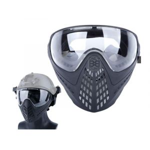 Big Foot Piloteer Vented Full Face Mask (Clear Lens - Black)
