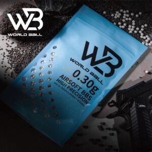 World Ball High Precision 6mm BB Pellets - 0.30g - White - 1 Kilo - Standard