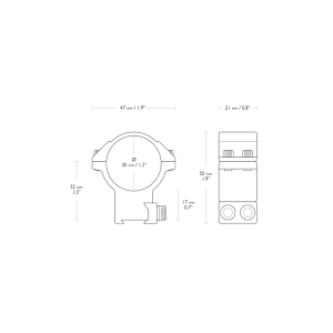 Hawke Optics - Match Mounts,~ 9-11mm, High,30mm,2pc - (22108)