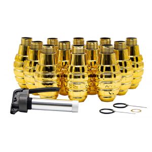Hakkotsu Thunder B Sonic Grenade Complete Set (12pcs - Pineapple - GOLD - TB-12AGL)