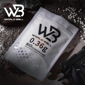 World Ball High Precision 6mm BB Pellets - 0.36g - White - 1 Kilo - BIO